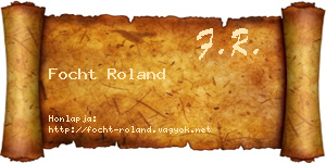 Focht Roland névjegykártya