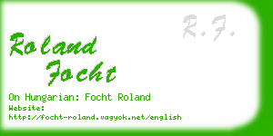 roland focht business card